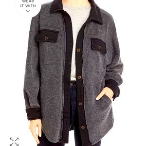 Free People Ruby Shacket/Jacket. Color is black size is medium. EUC.